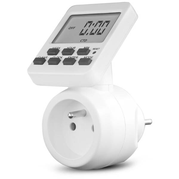 Spínač časový Elektrobock ZSD15 biely

