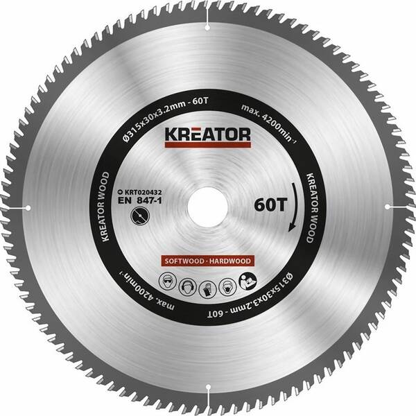 Pílový kotúč Kreator KRT020432 315mm 60T 


