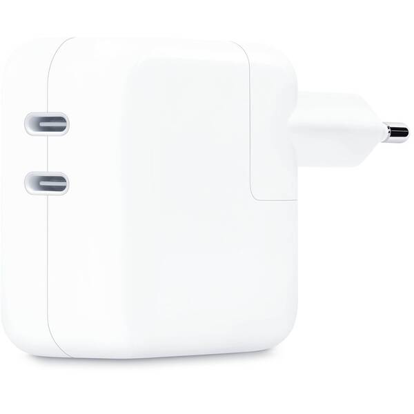Sieťový adaptér Apple 35 W Dual USB-C (2024) biely

