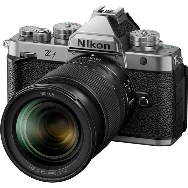 Digitálny fotoaparát Nikon Z f + 24-70 mm f/4 strieborný


