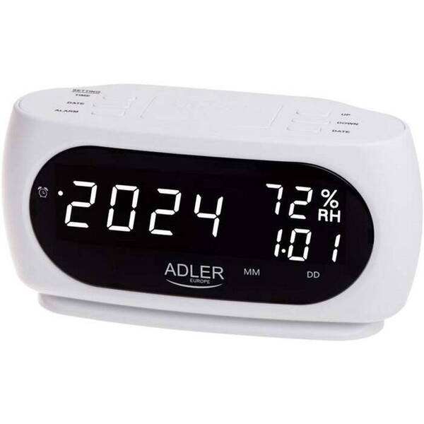 Budík Adler AD1186 biely

