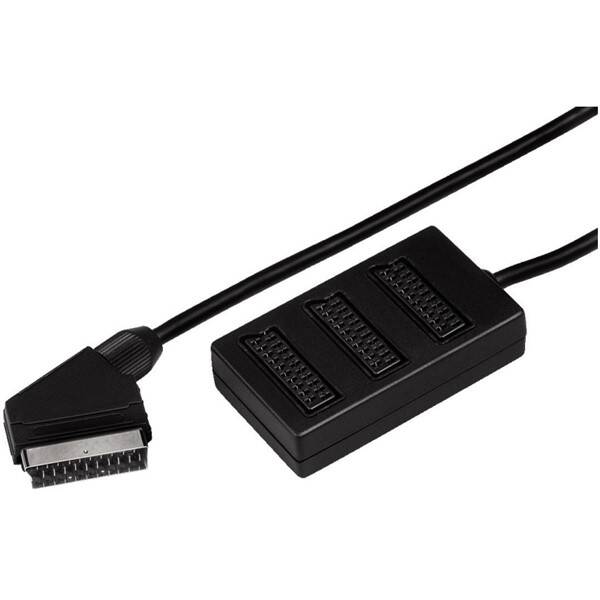Kábel AQ 1x SCART (samec) na 3x SCART (samica) 

