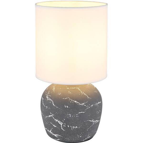 Stolná lampička GLOBO Marble, E14 sivá

