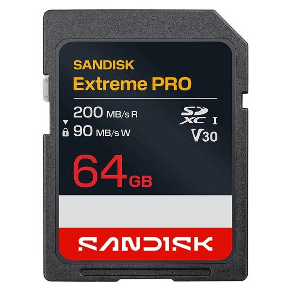 Pamäťová karta SANDISK 64GB UHS-I U3 (200R/90W) 

