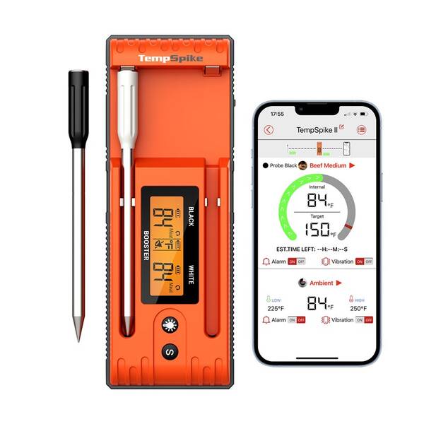 Teplomer do mäsa ThermoPro TP-962 dual TempStrike oranžový

