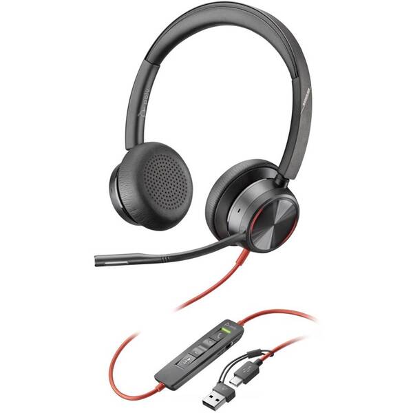 Headset HP Poly Blackwire 8225 Stereo USB-C čierny


