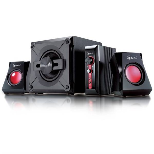 Reproduktory Genius SW-G 2.1 1250, Verze II. čierne/červené

