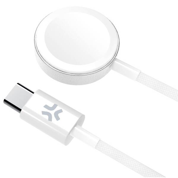 Nabíjací kábel Celly na Apple Watch, USB-C biely

