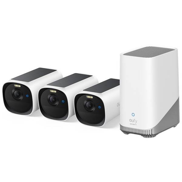 IP kamera Anker eufy E40 (3 ks + HomeBase 3) biela

