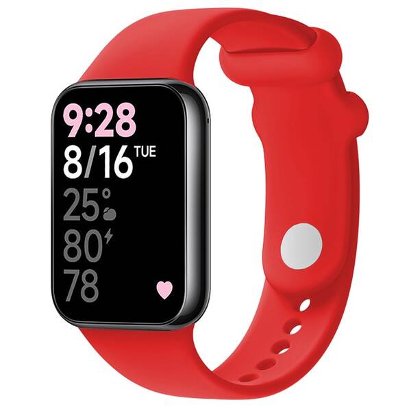 Remienok FIXED Silicone Strap na Xiaomi Redmi Watch 5/4/6/6 NFC, Smart Band 9 Pro/8 Pro červený

