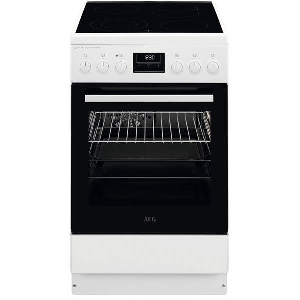 Sklokeramický sporák AEG CCB56491BW biely

