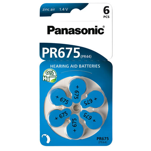 Batéria do načúvacích prístrojov Panasonic PR675, blister 6ks 

