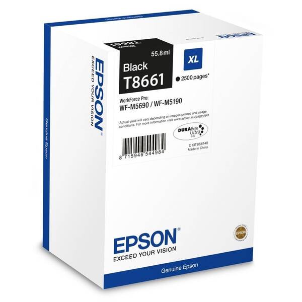 Cartridge Epson T8661 XL, 2500 strán čierna

