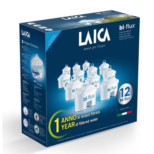 Filter na vodu Laica univerzálny 10 ks + 2 ks magnesium F12SES0 biely

