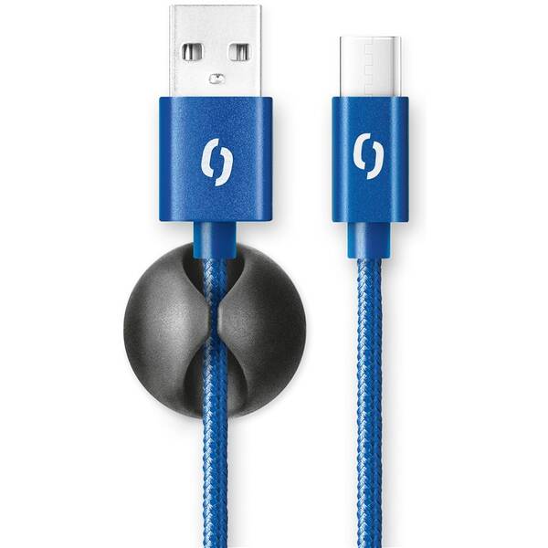 Kábel Aligator Premium USB/USB-C, 2m modrý

