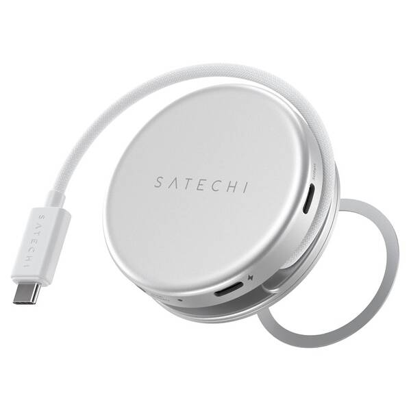 USB Hub Satechi On-the-Go 5 v 1 (1x HDMI 4K 60Hz, 1x USB-C, 1x USB-A 3.0, 1x USB-C PD 60W, 1x SD) strieborný

