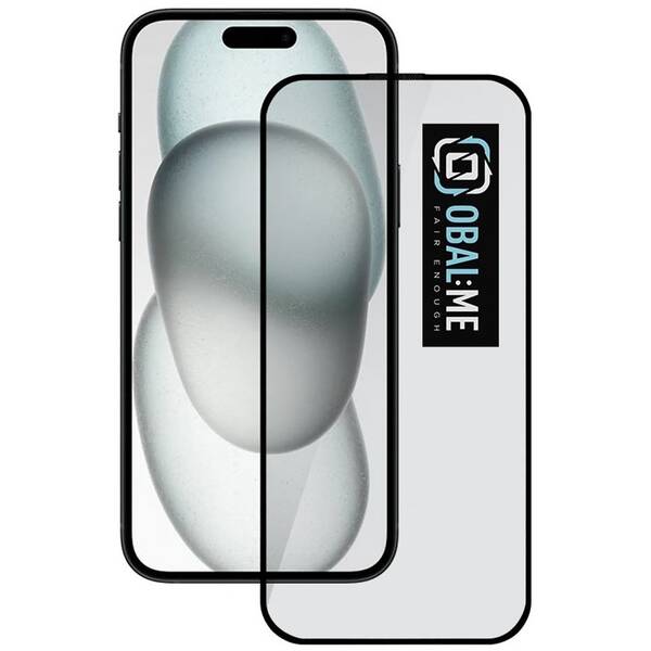 Tvrdené sklo Obal:Me 5D na Apple iPhone 15/16 čierne


