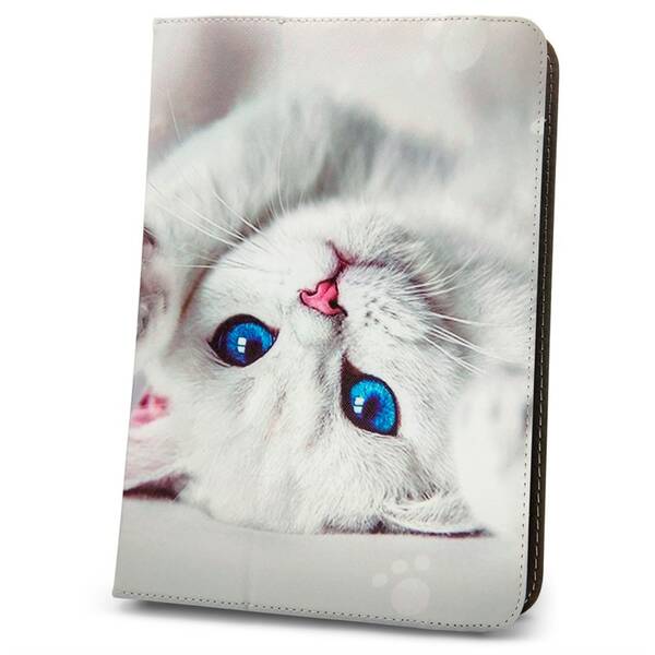 Puzdro na tablet flipové GreenGo Cute Kitty na tablet 9-10" 

