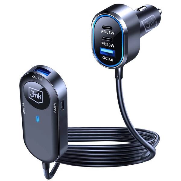 Adaptér do auta 3mk Double Car Charger 135W čierny

