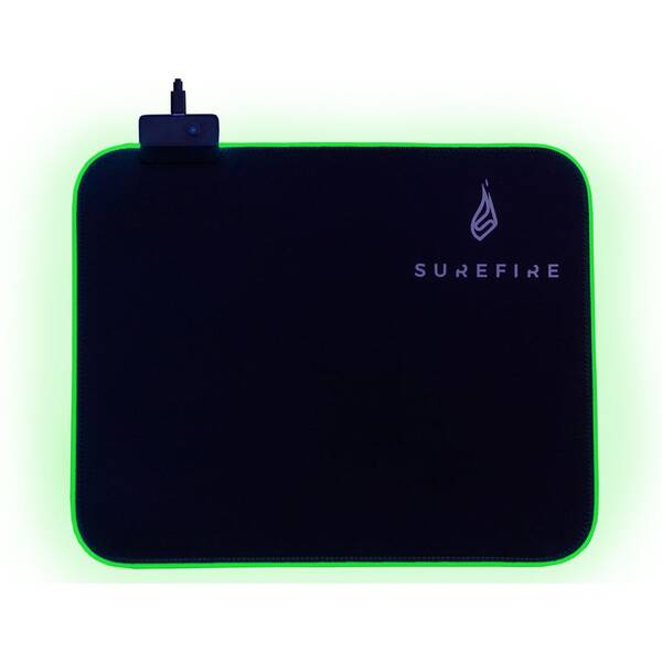 Podložka pod myš SureFire Silent Flight RGB-320, 32 x 26 cm čierna

