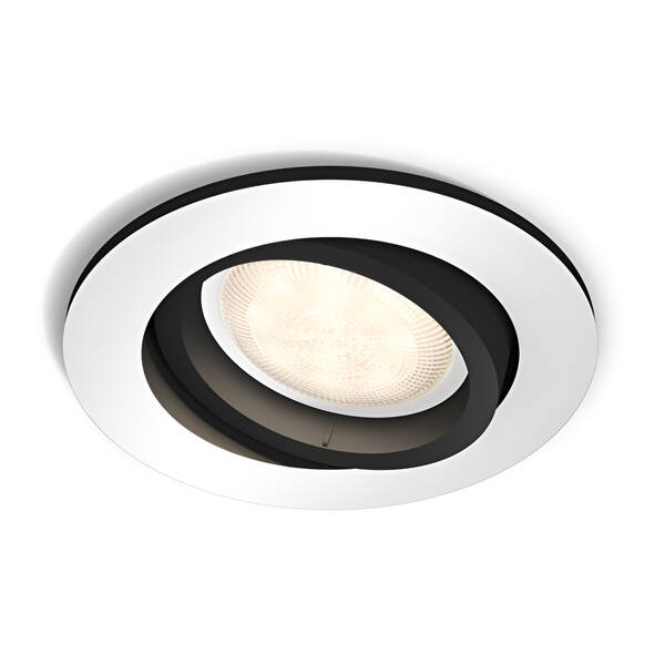 Vstavané svietidlo Philips Milliskin White Ambiance Spot, okrúhle hliník

