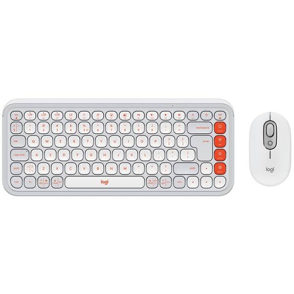 Klávesnica s myšou Logitech POP ICON, US layout biela

