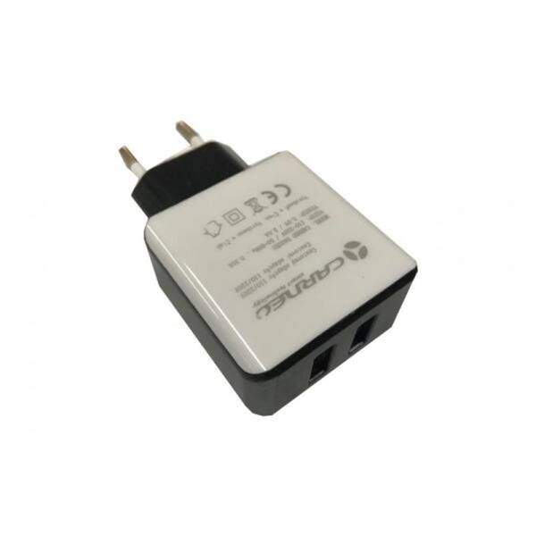 Nabíjačka do siete Carneo DA02EU, 2x USB, 2A čierna

