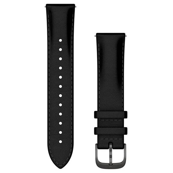 Remienok Garmin Quick Release (20 mm), kožený, pracka brushed slate čierny

