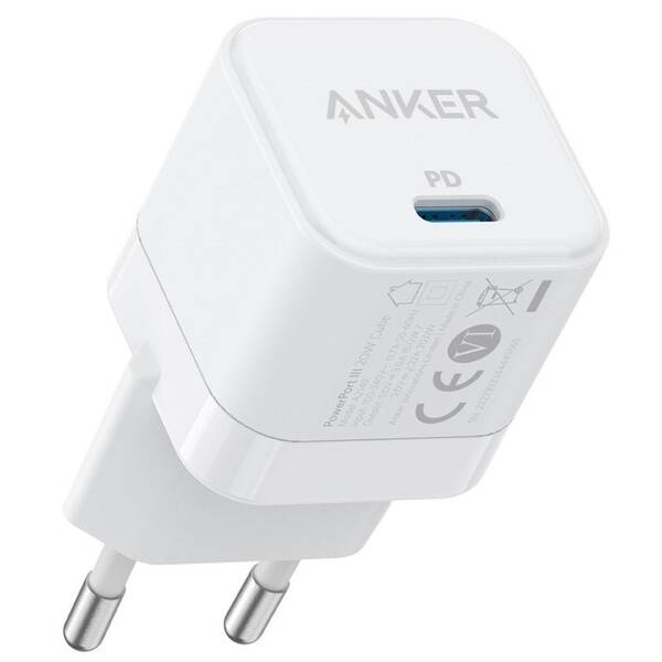 Nabíjačka do siete Anker PowerPort 3 20W, USB-C biela

