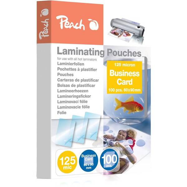 Laminovacie fólie Peach (60x90mm) Laminating Pouch Business Card , 125mic, 100ks 

