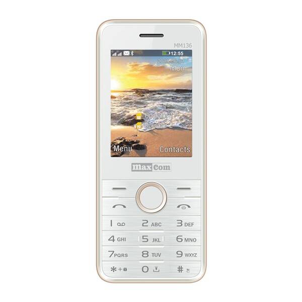 Mobilný telefón MaxCom Classic MM136  Dual SIM biely/zlatý


