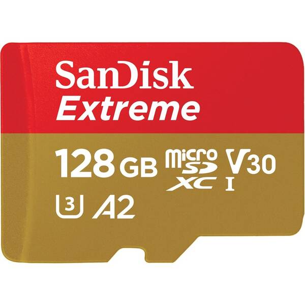 Pamäťová karta SANDISK 128GB UHS-I U3 (190R/90W) + adapter 

