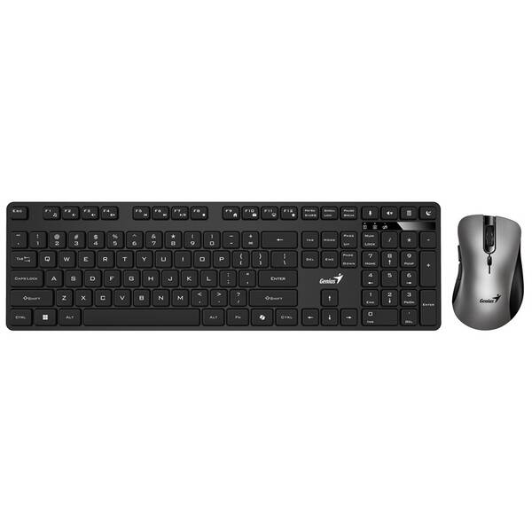 Klávesnica s myšou Genius KM-8216S, bezdrôtový set 2,4 GHz, copilot, USB, CZ+SK layout čierna

