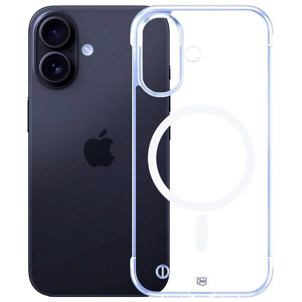 Kryt na mobil 3mk Just20g MagCase na Apple iPhone 16 priehľadný

