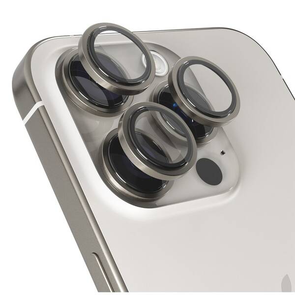 Ochranné sklo šošovky fotoaparátu Epico Aluminium Lens Protector na Apple iPhone 16 Pro/16 Pro Max sivé

