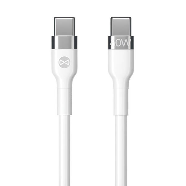 Kábel Forever Flexible USB-C/USB-C, 60W, 1m biely

