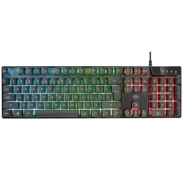 Klávesnica Trust GXT 835 Azor Illuminated CZ/SK čierna


