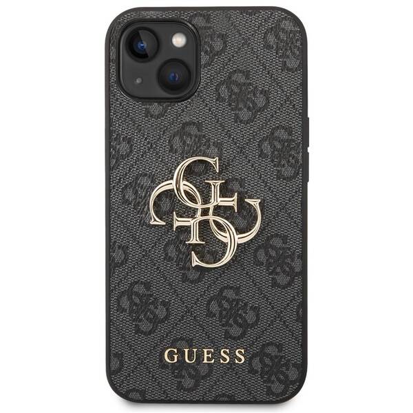Kryt na mobil Guess 4G Metal Logo na Apple iPhone 14 sivý

