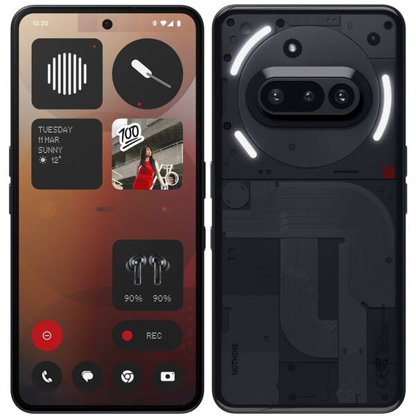 Mobilný telefón Nothing Phone (3a) 5G 12 GB / 256 GB čierny

