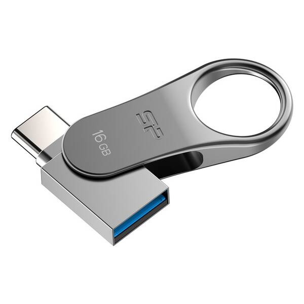 USB flashdisk Silicon Power Mobile C80 16 GB strieborný

