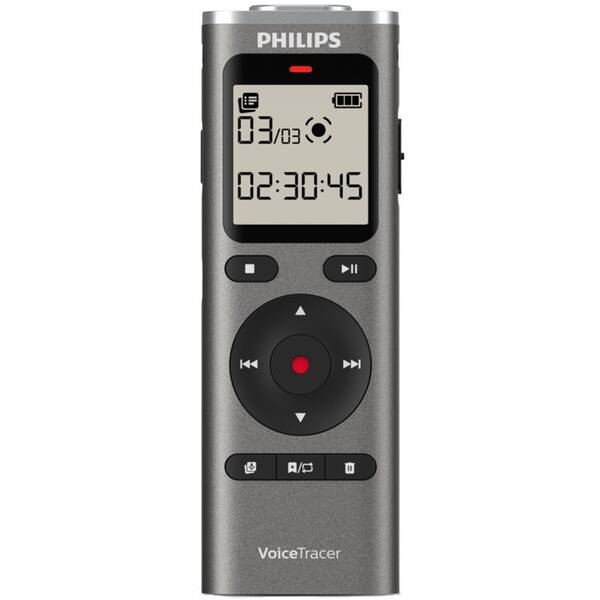 Diktafón Philips DVT1170 čierny/strieborný

