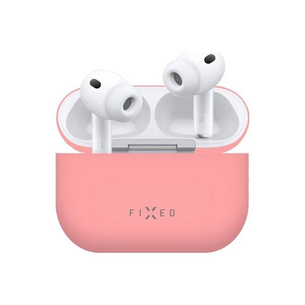 Príslušenstvo FIXED Ultratenké silikonové pouzdro Silky pro Apple AirPods Pro 3 ružové


