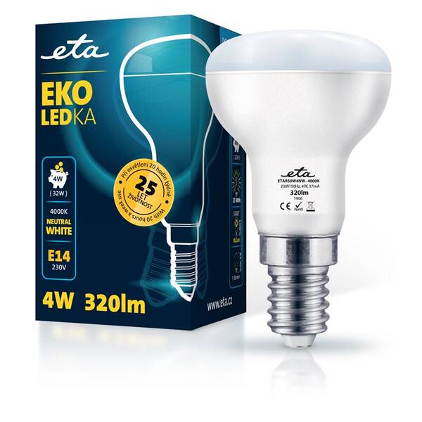 LED žiarovka ETA EKO LEDka reflektor 4W, E14, neutrálna biela 


