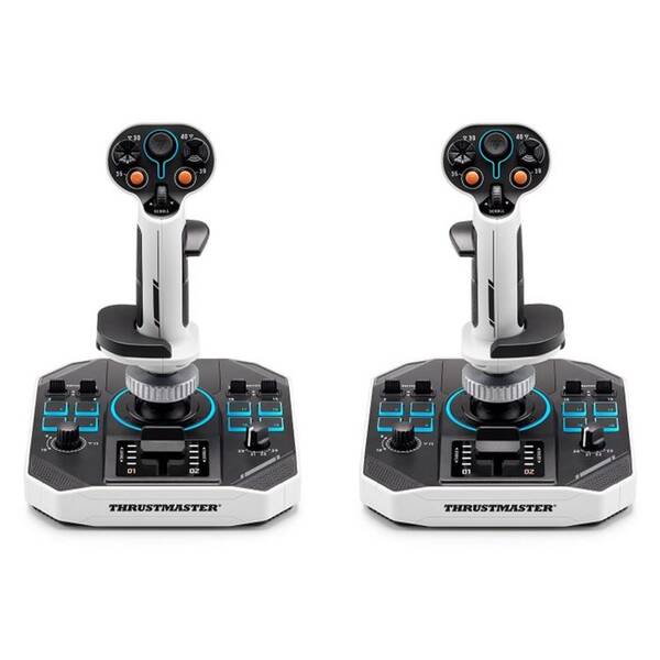 Joystick Thrustmaster Sol-R 2 HOSAS Space Sim Duo biely

