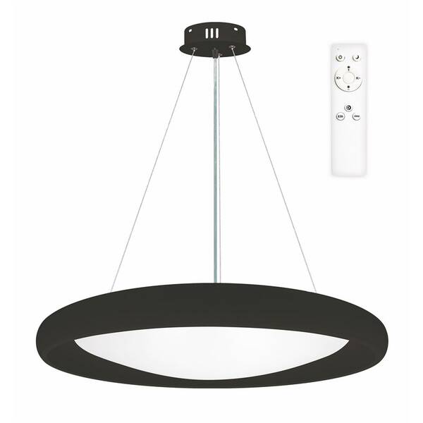 Závesné svietidlo Top Light Salerno 60SK RC. s diaľkovým ovládačom, 60W, 6000lm, stmievanie, pamäť, priemer 60cm, výška 120cm čierne


