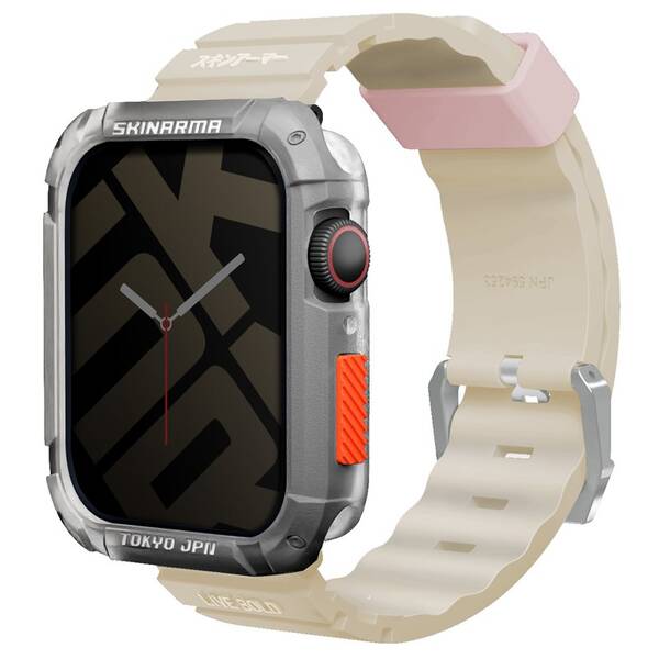 Remienok Skinarma Shokku na Apple Watch 45/44/42 mm béžový

