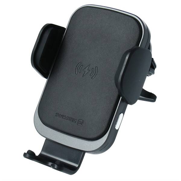 Držiak na mobil Swissten S-GRIP W2-AV5 s bezdrôtovým nabíjaním čierny

