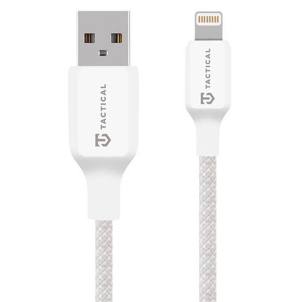 Kábel Tactical Stitch Thread USB-A/Lightning 2m biely


