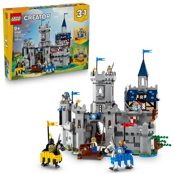 Stavebnica LEGO® Creator 3 v 1 31168 Středověký hrad a rytíři na koních 

