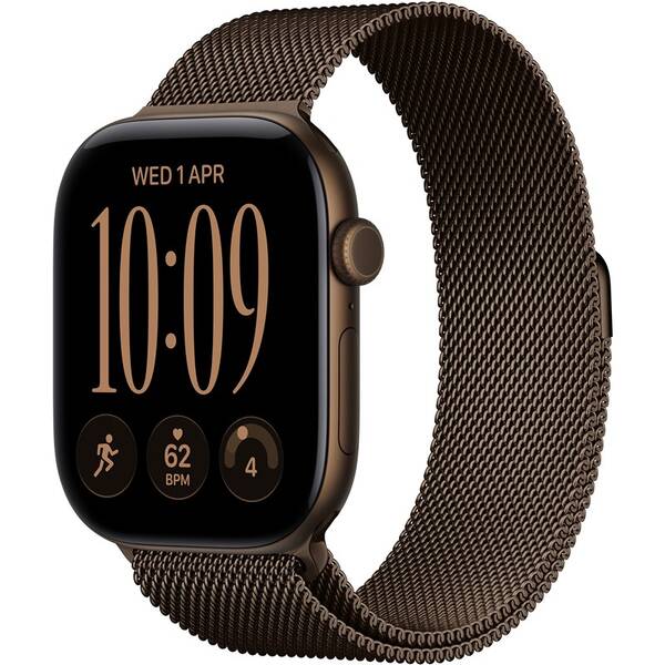 Inteligentné hodinky Apple GPS + Cellular 42 mm tmavě bronzový hliník, tmavě bronzový milánský tah 


